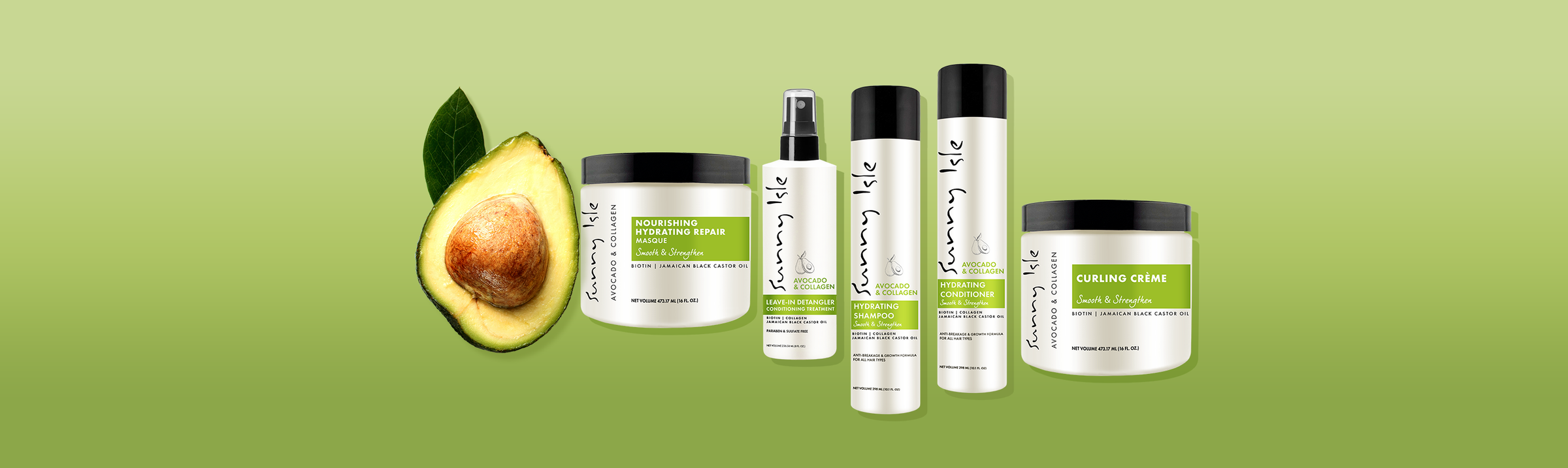 Sunny Isle Avocado and Collagen Collection Banner