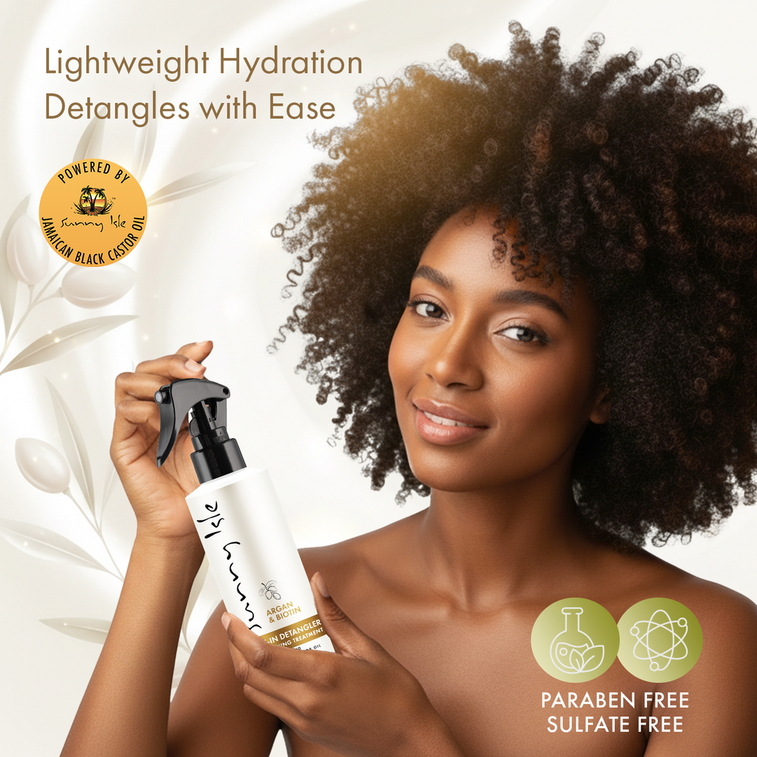 Sunny Isle Argan & Biotin Leave-In Detangler Conditioning Treatment 8oz