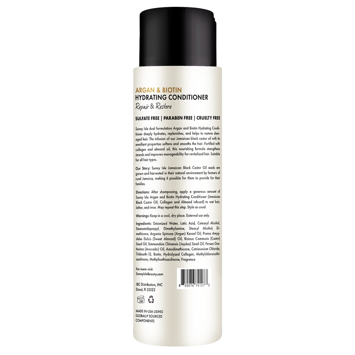 Sunny Isle Argan & Biotin Hydrating Conditioner 12oz