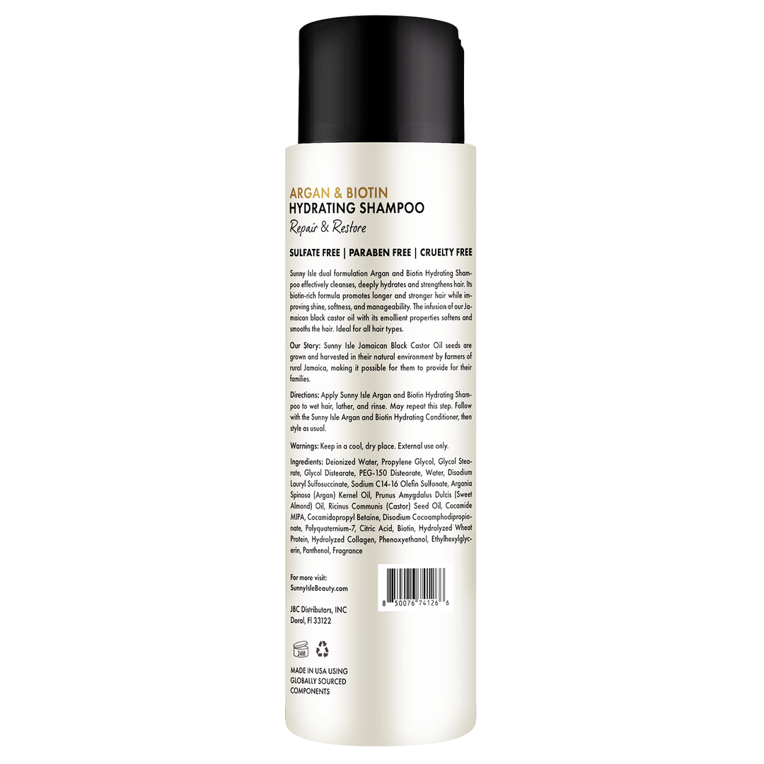 Sunny Isle Argan & Biotin Hydrating Shampoo 12oz