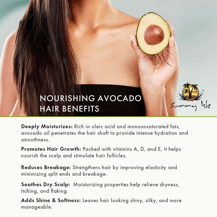 Sunny Isle Avocado & Collagen Hydrating Shampoo & Conditioner 10.1oz Bundle