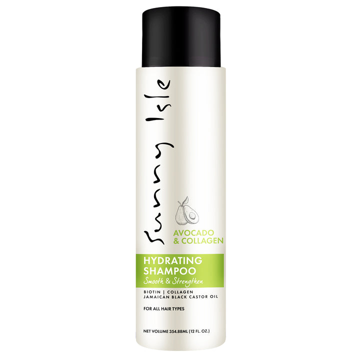 Sunny Isle Avocado & Collagen Hydrating Shampoo 12oz with Biotin and Collagen