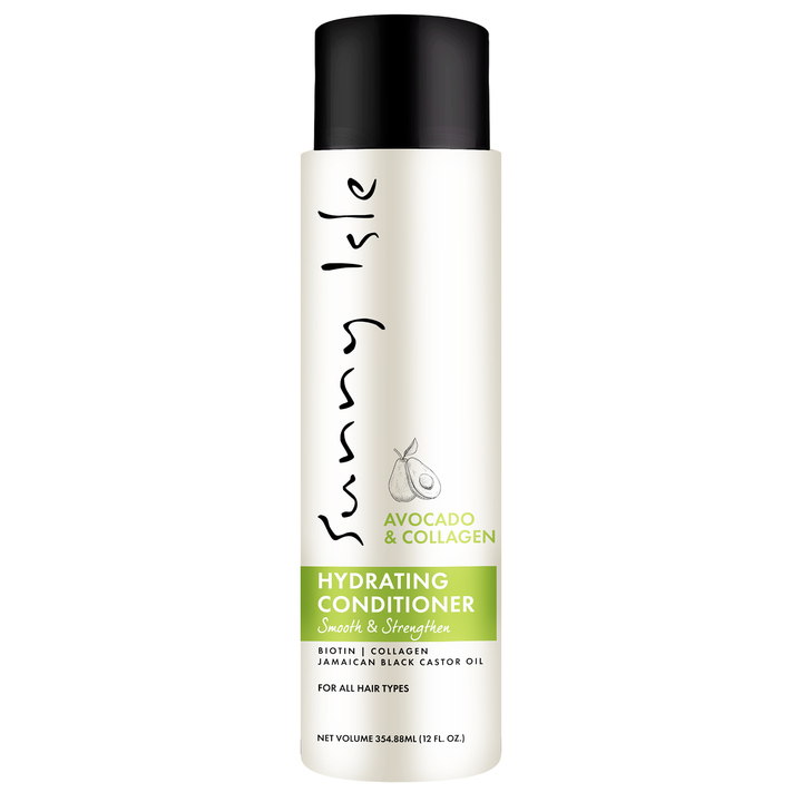 Sunny Isle Avocado & Collagen Hydrating Shampoo 12oz with Biotin and Collagen