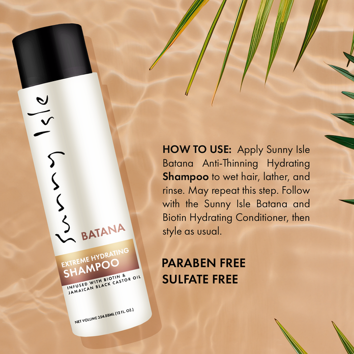 Sunny Isle Batana Anti-Thinning Extreme Hydrating Shampoo 12oz how to use