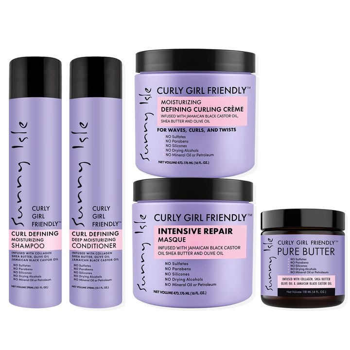 Sunny Isle Curly Girl Friendly™ 5-Step Curl Routine Bundle