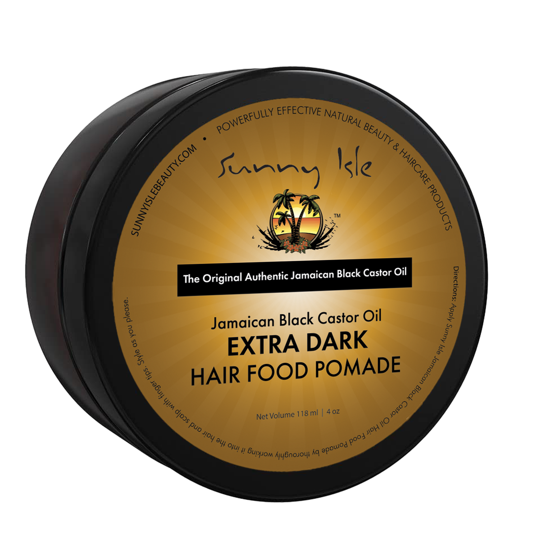 Sunny Isle Extra Dark Jamaican Black Castor Oil Pomade 4oz front jar