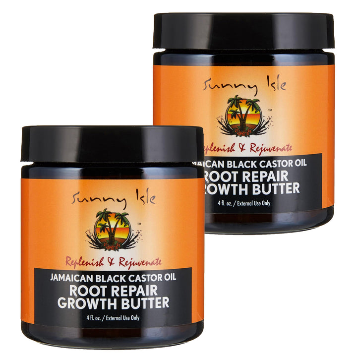 Sunny Isle Jamaican Black Castor Oil Root Repair Hair Growth Butter 4oz (2-Pack)