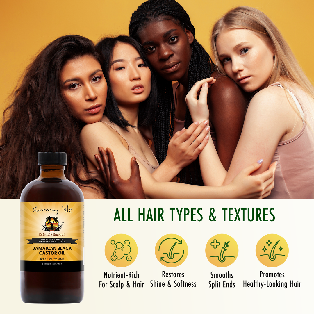 The Original Sunny Isle Jamaican Black Castor Oil 8oz 2-Pack Bundle
