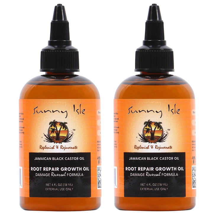 Sunny Isle Jamaican Black Castor Oil Root Repair Growth Oil 4oz 2-Pack