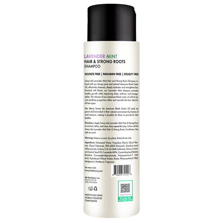 Sunny Isle Lavender Mint Hair and Strong Roots Shampoo 12oz